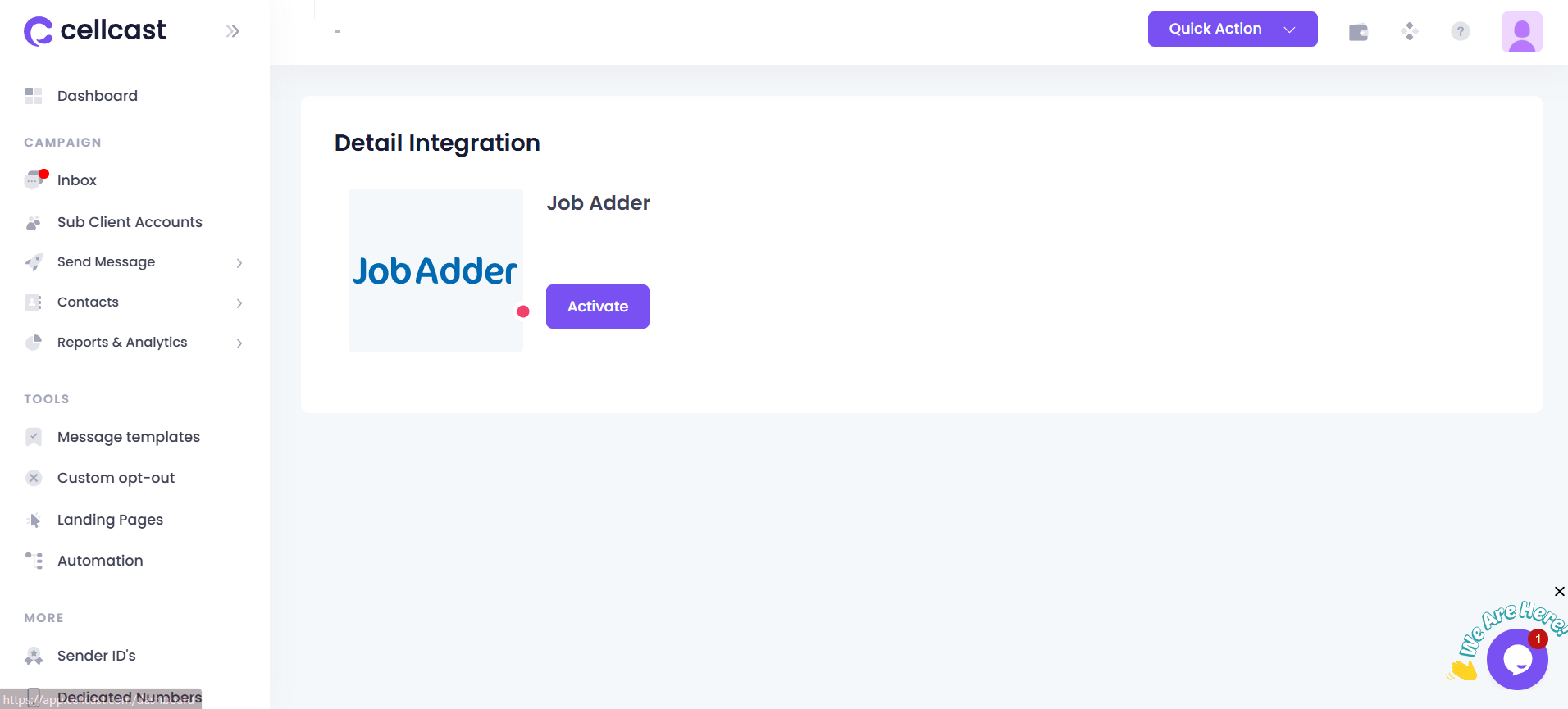Activate Integration