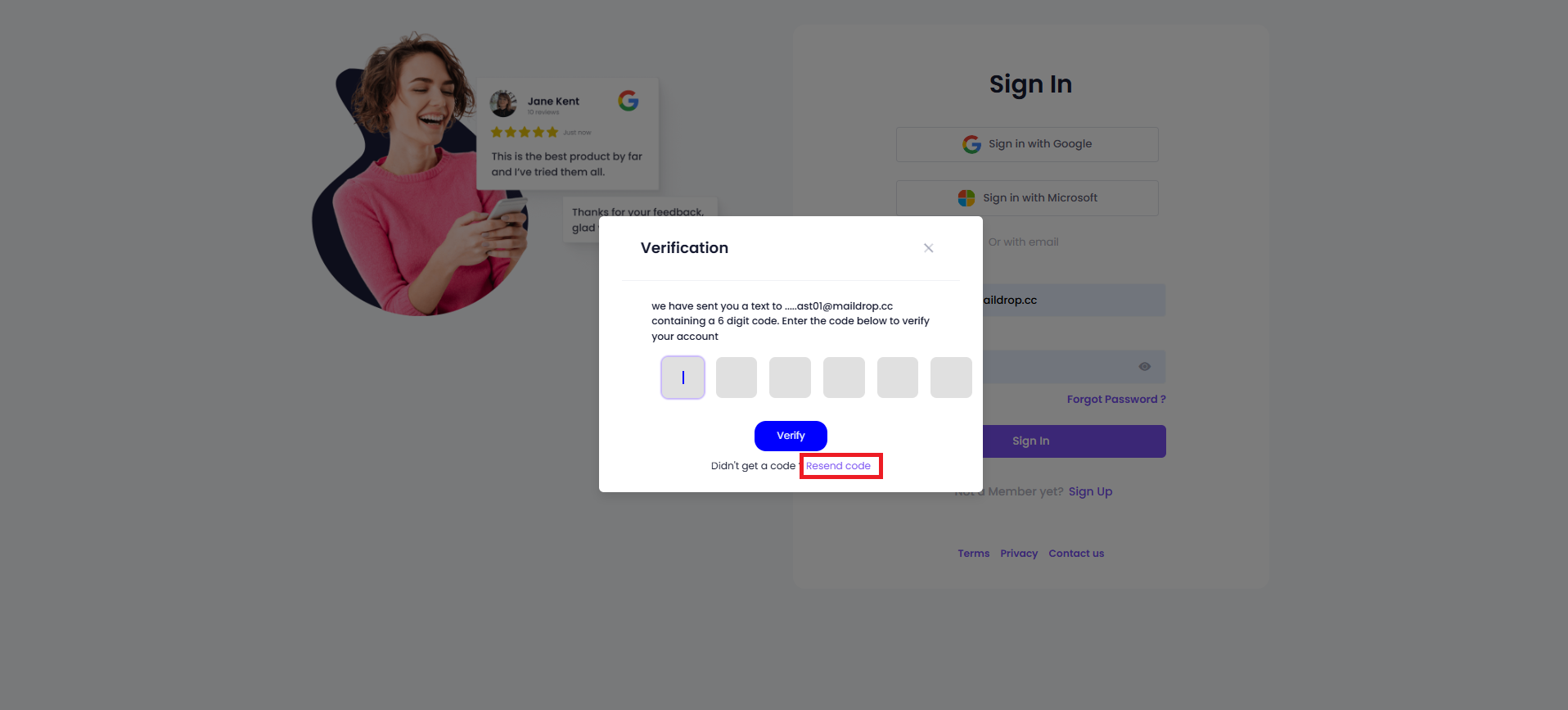 Resend Code